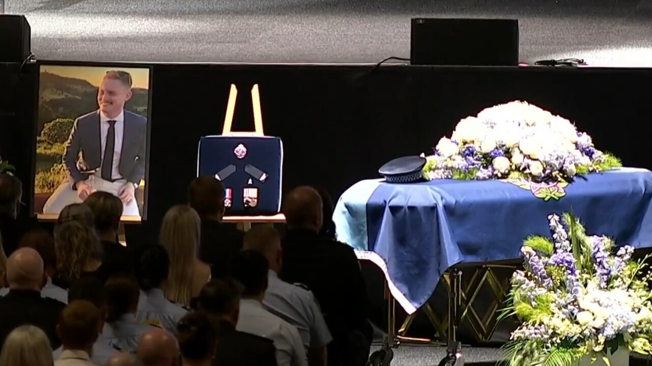 ‘You are a hero’: Senior sergeant delivers touching eulogy for Matthew Arnold