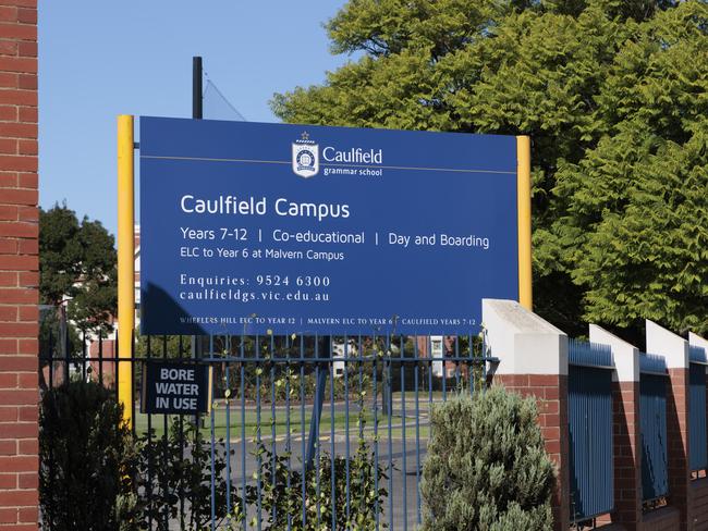 Caulfield Grammar has four senior managers each paid an average of $415,000 a year. Picture: David Geraghty