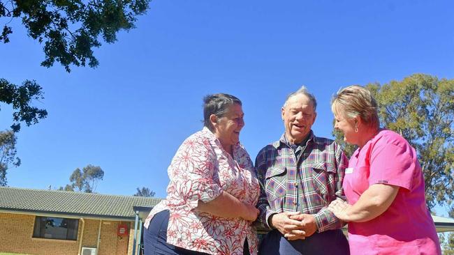 SELFLESS CARERS: Lyn Polson, Ted Wagner and Nikki Greep have become family to each other thanks to the welcoming, inclusive atmosphere fostered at the Taralga Retirement Village in Jandowae. Picture: Meg Gannon