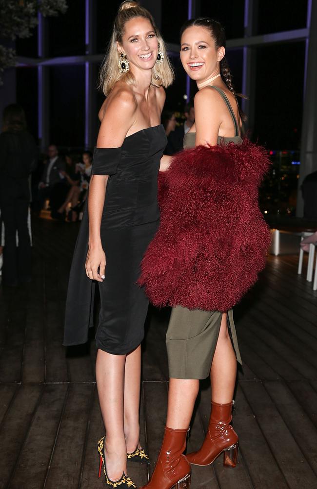 Girls just wanna have fun! Nikki Phillips shined in a black dress. Picture: Caroline McCredie/Getty Images