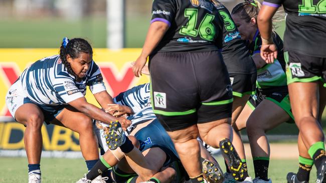 A mass brawl broke out during the NRL NT women's grand final between the Darwin Brothers and Palmerston Raiders. Picture: Pema Tamang Pakhrin