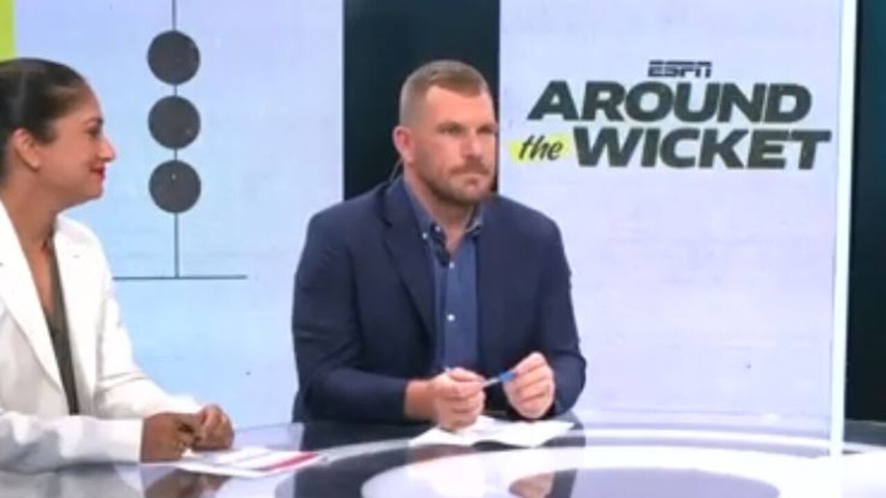 Aaron Finch has revealed Warner's reaction. Photo: Fox Sports