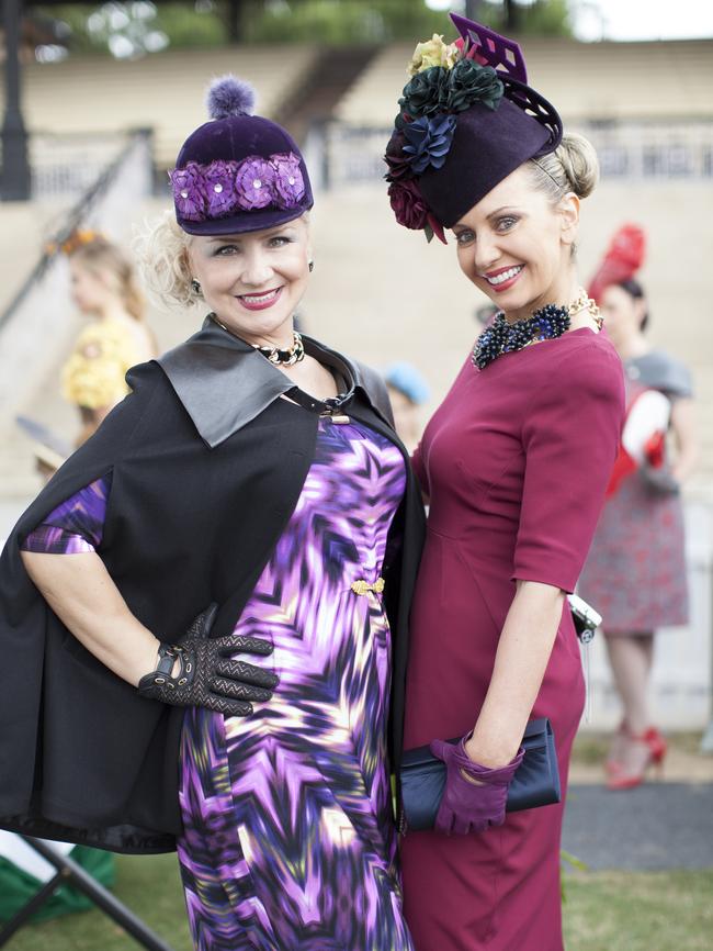 Treasury Casino and Hotel Queensland Oaks Day Fashions on the Field entrants Alla Dimech and Ms Wellings.