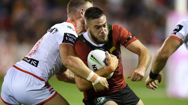 Rabbitohs recruit Corey Allan will start the season on the bench. Picture: Gregg Porteous/NRL Photos