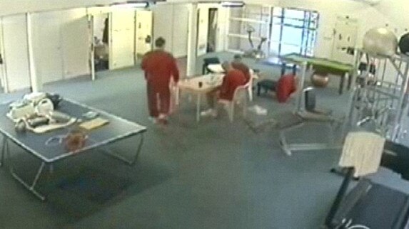 Inside the Barwon Prison’s Acacia Unit gym area where Matthew Johnson murdered Carl Williams.