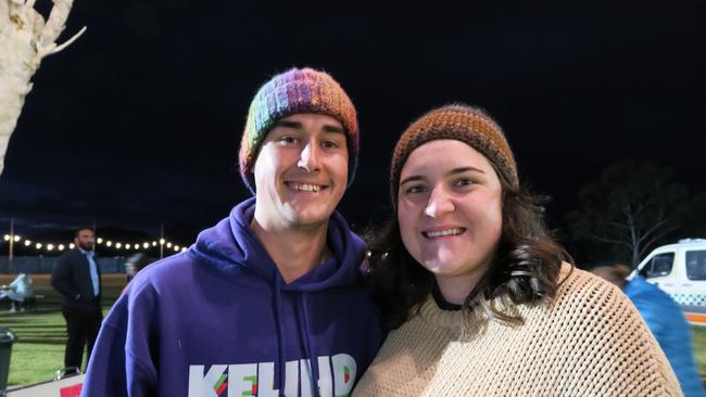 Hamish Massie and Lily Ilko at Anzac Oval in Alice Springs. Picture: Gera Kazakov