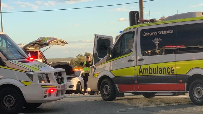 Police were directing traffic at the intersection as ambulance officers tended to the injured.