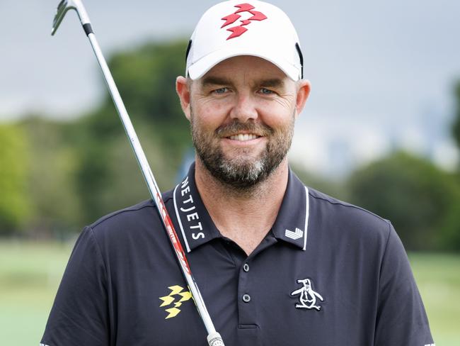 Golfers Marc Leishman at Royal Queensland Golf club on Tuesday. Picture Lachie Millard