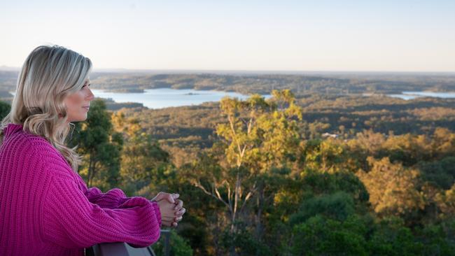 COPYRIGHT WARNING for Moreton Life ONLY. Phone Kylie Knight 3480 8226. Model: Brooke Falvey at Mercure Clear Mountain Lodge. Hinterland places to stay.