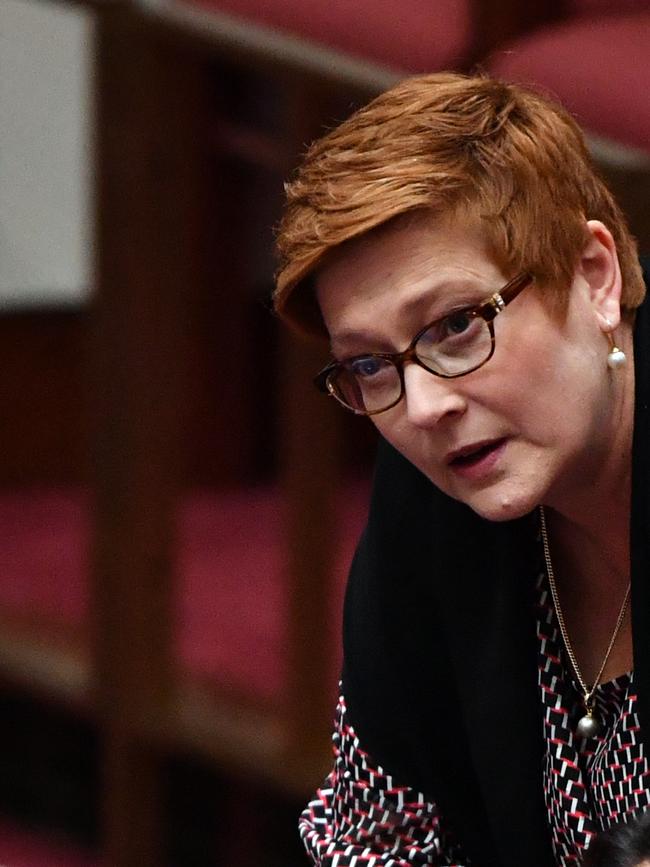 Foreign Affairs Marise Payne. Picture: AAP/Mick Tsikas