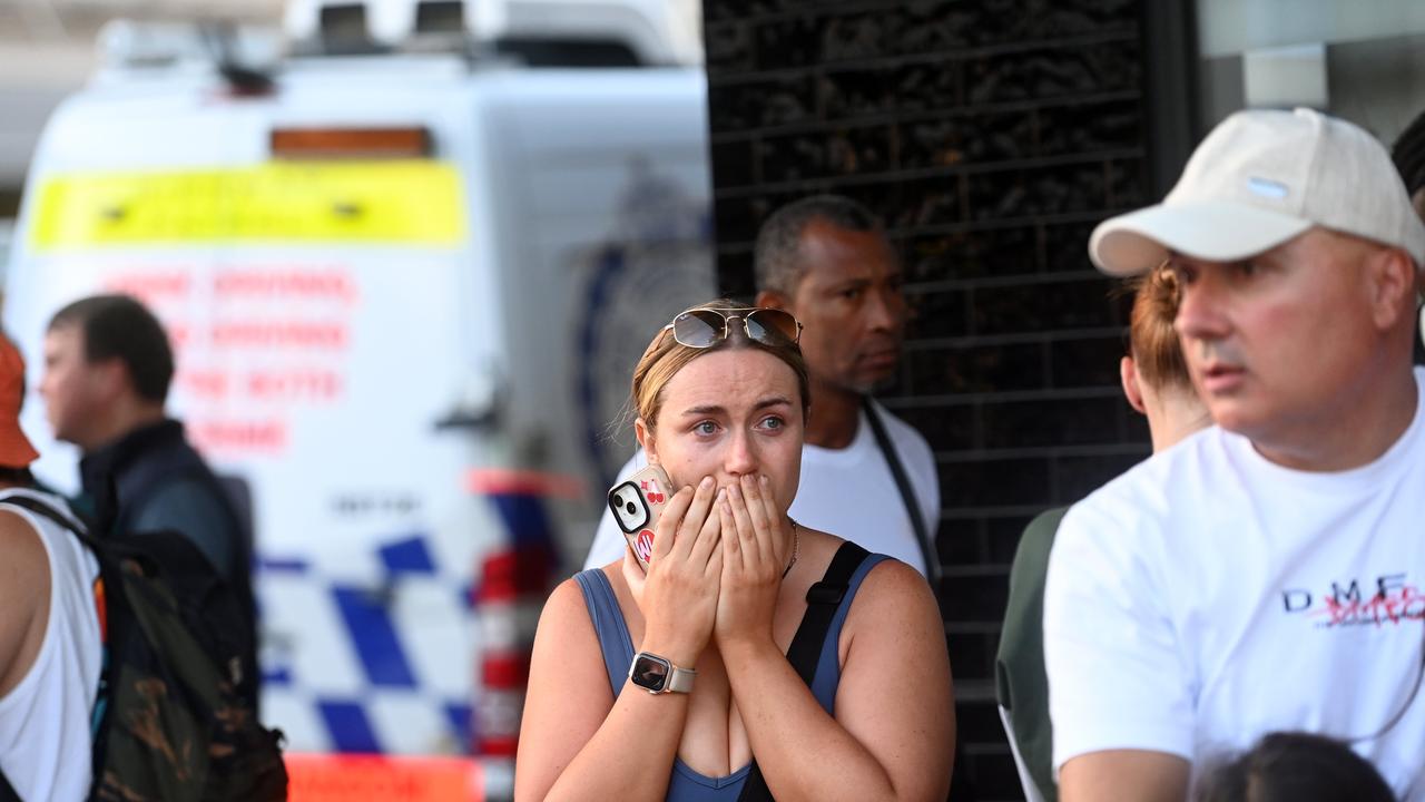 Scenes at Bondi Junction where a man killed four people at Westfield Shopping Centre. Photo Jeremy Piper