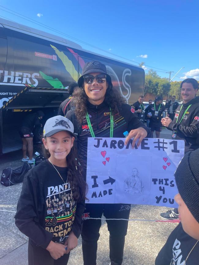 Elliyah Nassif gifted Luai a picture last year with her favourite NRL player Jarome Luai