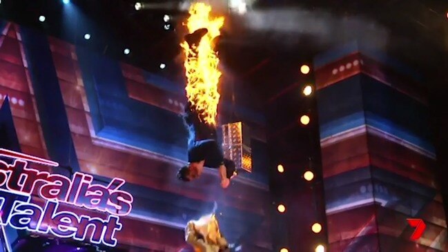 Bachelor star Apollo's horrifying fire stunt (Channel 7)