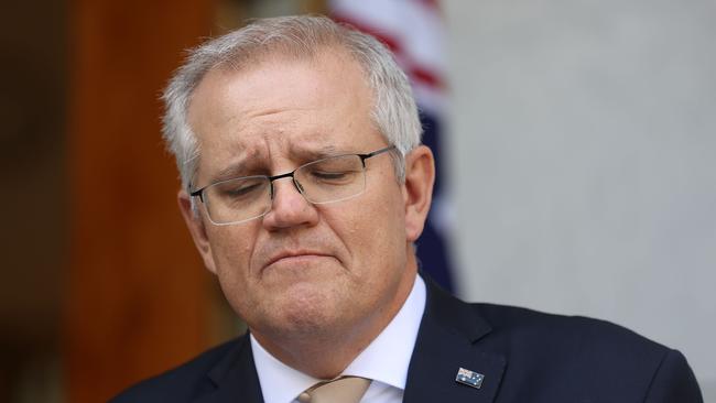 Scott Morrison on Tuesday told national cabinet to get on with jabbing Australians. Picture: Gary Ramage