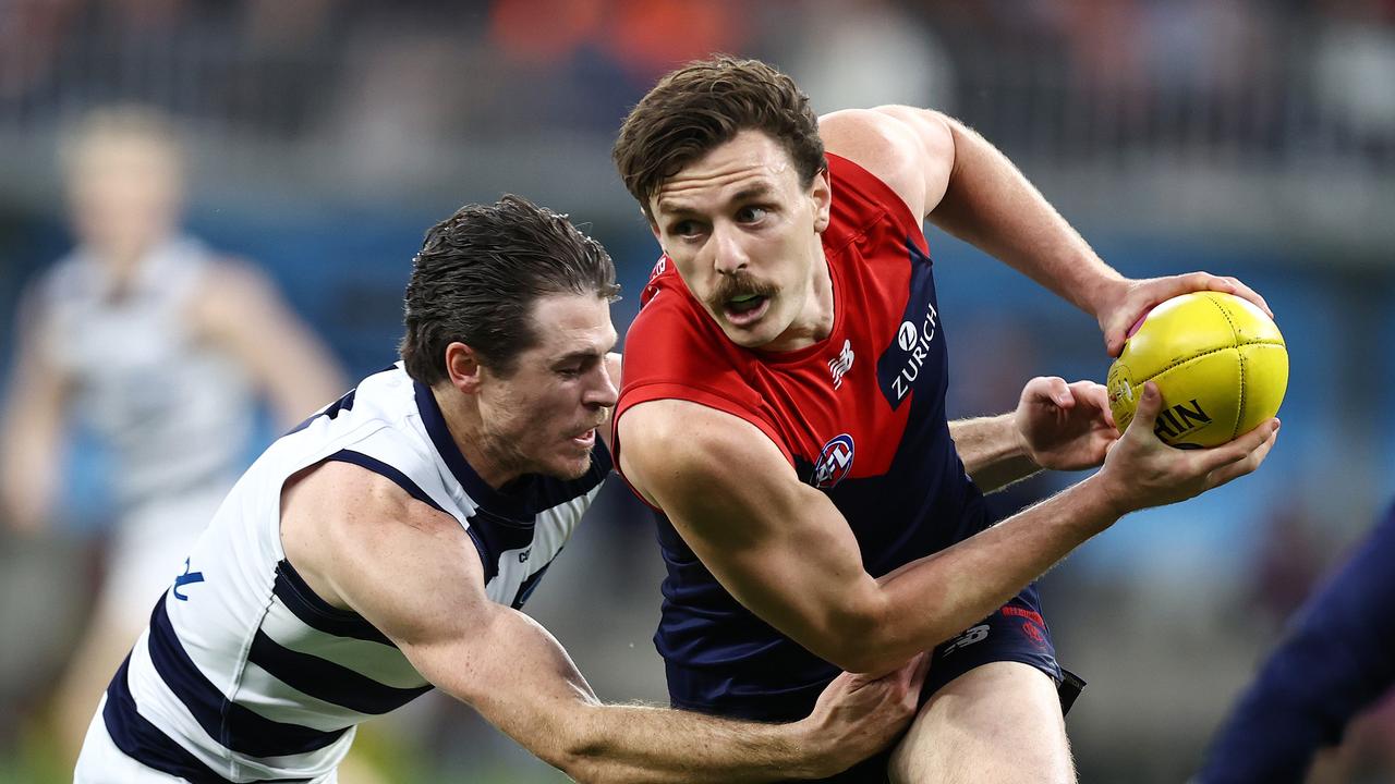 Jake Lever is the key to Melbourne’s defence. Picture: Michael Klein