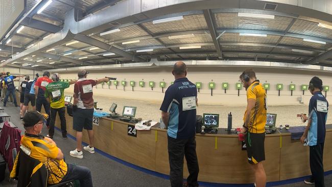 Pistol shooters in Brisbane. Picture: Pistol Shooting Queensland