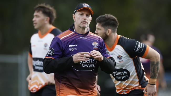 Michael Maguire runs the show at Tigers’ training (Photo by Mark Evans/Getty Images)