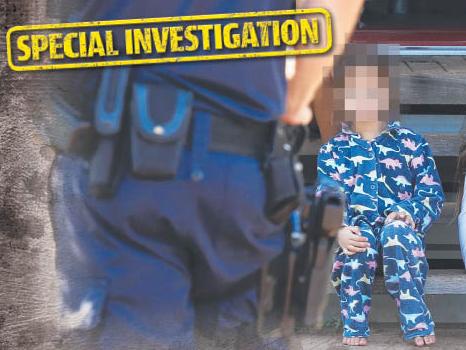 Queensland's ice epidemic: Children caught up in a raid on a St George property. Picture: The Courier-Mail