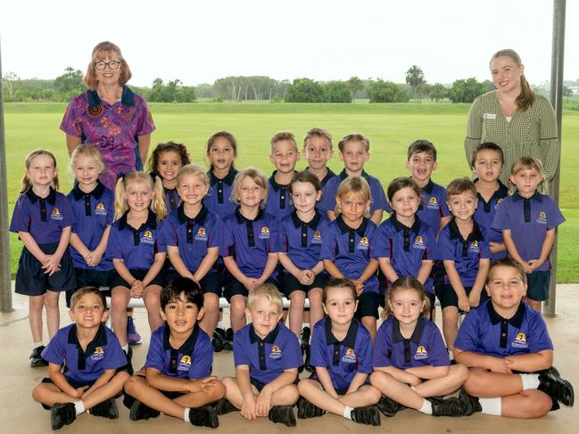 St Brendans Catholic Primary School Prep V Teacher: Mrs Bronwyn Vella, Learning Support Officer: Shae Robinson Back Row: Maia Mepstead, Clarisse Ziebarth, Nicola Pegoraro, Chelsea Woods, Coen Parker, Ezra Power, Cory Parker, Emmett Power, Titan Smith, Ashlyn Bolger Middle Row: Kyah Clein, Maci Neeve, Charlotte Bennett, Everly Beatty, Grace White, Rachael Emmerson, Pierce Billett Front Row: Beau Brunker, Aarush Oshima, Chase Hormann, Hayley Ryan, Ainsley Byrne, Rylee Brady Picture: Michaela Harlow