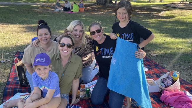 Chelsea Smith, Aurora Maude, Katie Maude, Miriam Burton, Alison Burton and Brynn North at the opening of SplashSide on the weekend.