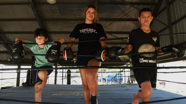 There are concerns young boxers, like Issak, Ashleigh and Jesse Schroeder will not have anywhere to train from the end of January. Picture: (A)manda Parkinson