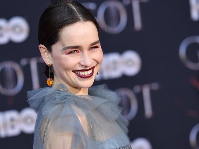 GoT star Emilia Clarke, pictured at the show’s final season premiere in New York, plays Dany. Picture: AFP