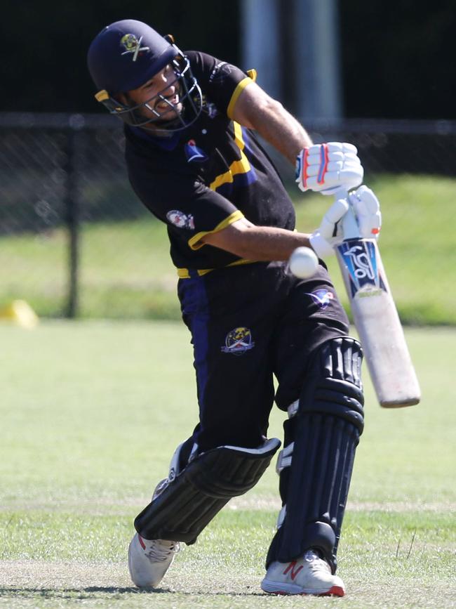 VSDCA: St Bernard's Rory Collins skys a ball and is caught. Picture: Stuart Milligan