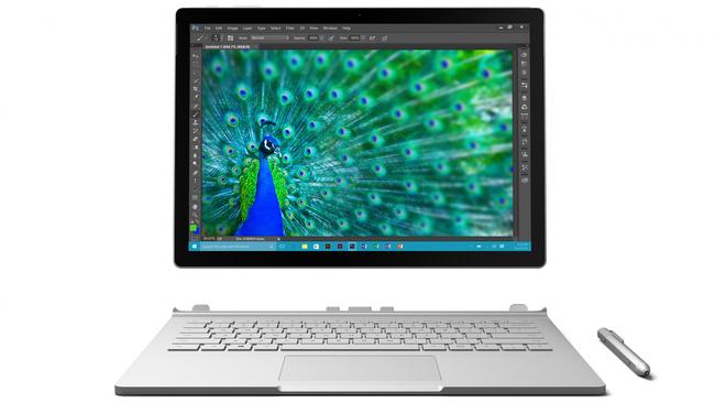 Microsoft's first laptop, the Surface Book, with its detachable keyboard.