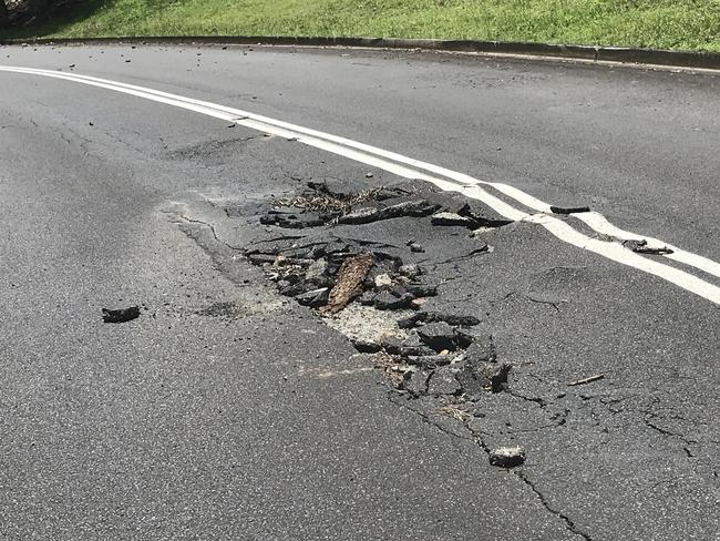 Kellas St in Lismore is closed after a landslip occured.