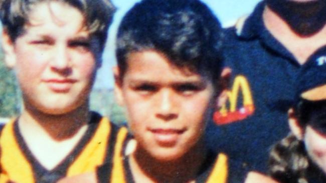 A young Lance Franklin at age 11, growing up in Dowerin, Western Australia. Picture: Supplied