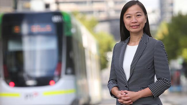 Lord mayoral candidate Jennifer Yang wants the Collins St tram line extended from Docklands to Fishermans Bend. Picture: Ian Currie