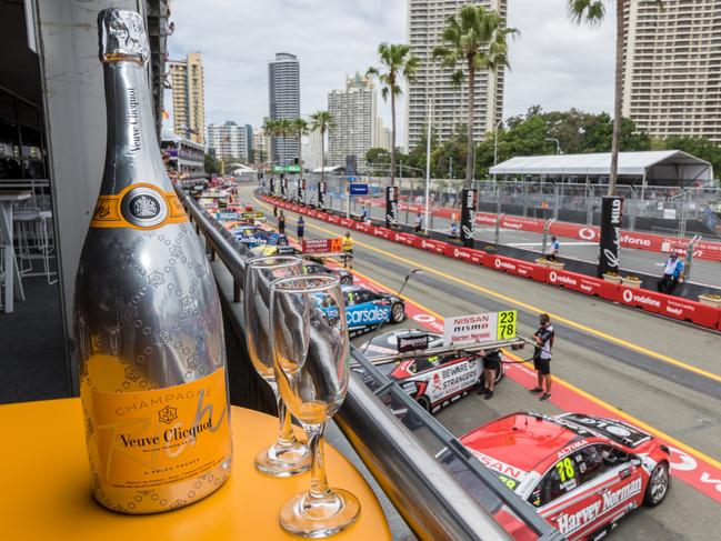 Saturday and Sunday tickets to the Gold Coast 600’s premium corporate suites, including the Verve Clicquot Lounge, sell out well before the event. Picture: Supplied.