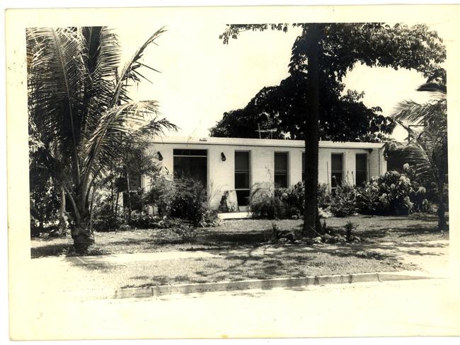 Cyclone Tracy caused major destruction to Darwin. Kerry Byrnes and family’s house following the completion of renovations after Cyclone Tracy. Picture: Kerry Byrnes