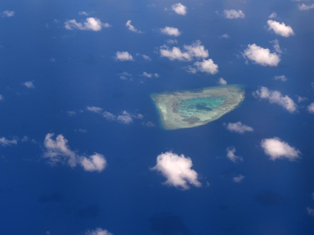 The disputed Spratly Islands are the centre of China’s South China Sea land grab. Picture: Ted ALJIBE / AFP)