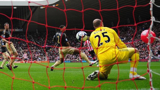 Pepe Reina and the infamous “beach ball” incident”. (Photo by Mike Hewitt/Getty Images)