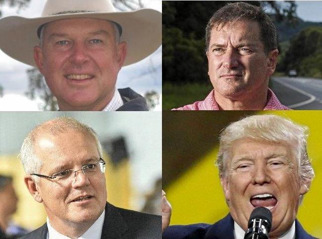 Tony Perrett, Llew O'Brien, Scott Morrisson and Donald Trump