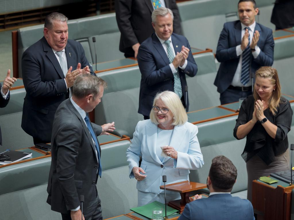 Retiring MP Karen Andrews won her seat on the Gold Coast with 43 per cent of primary votes in 2022. Her electorate of McPherson has been held by the Liberals for its entire 53-year history. Lawyer Leon Robello won preselection to replace her. Picture: NewsWire / David Beach
