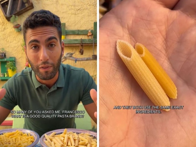 A chef has revealed what you should look out for to spot good quality pasta. Picture: TikTok/@our_cookingjourney