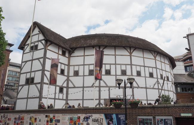 The reconstructed Globe Theatre, which opened in 1997 in the London Borough of Southwark.