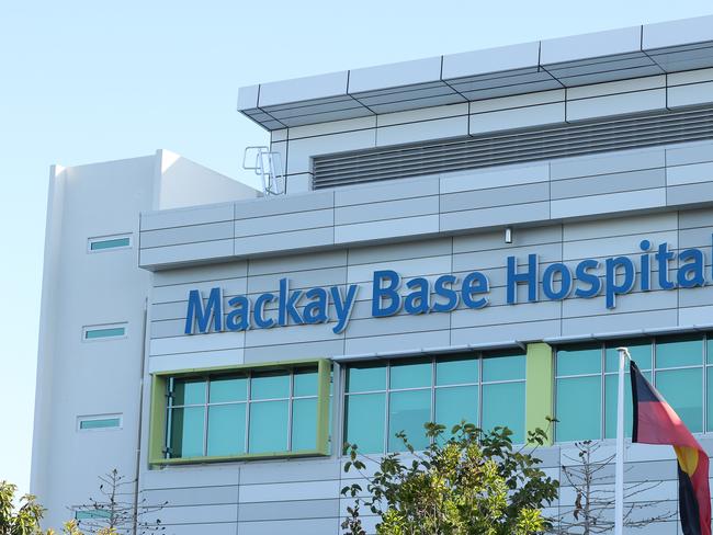 Mackay Base Hospital where Ross Tighe is being treated after surviving a gunshot wound. Picture: Liam Kidston