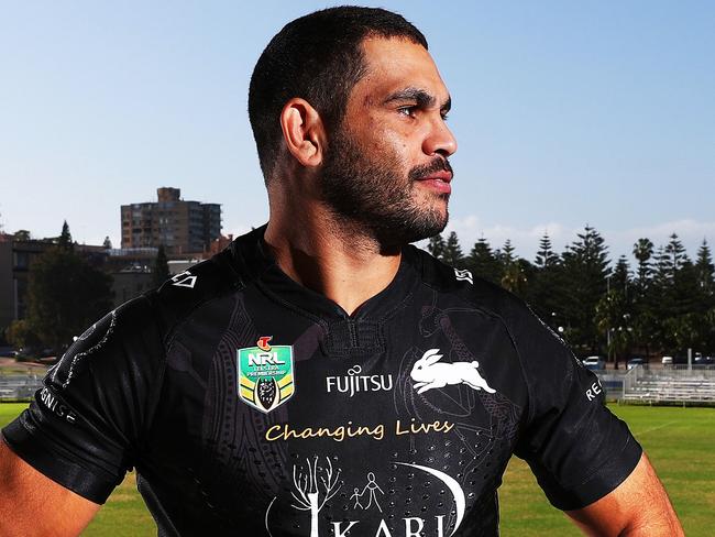 South Sydney Rabbitoh Greg Inglis in the sides Indigenous jersey at Coogee oval. Picture. Phil Hillyard