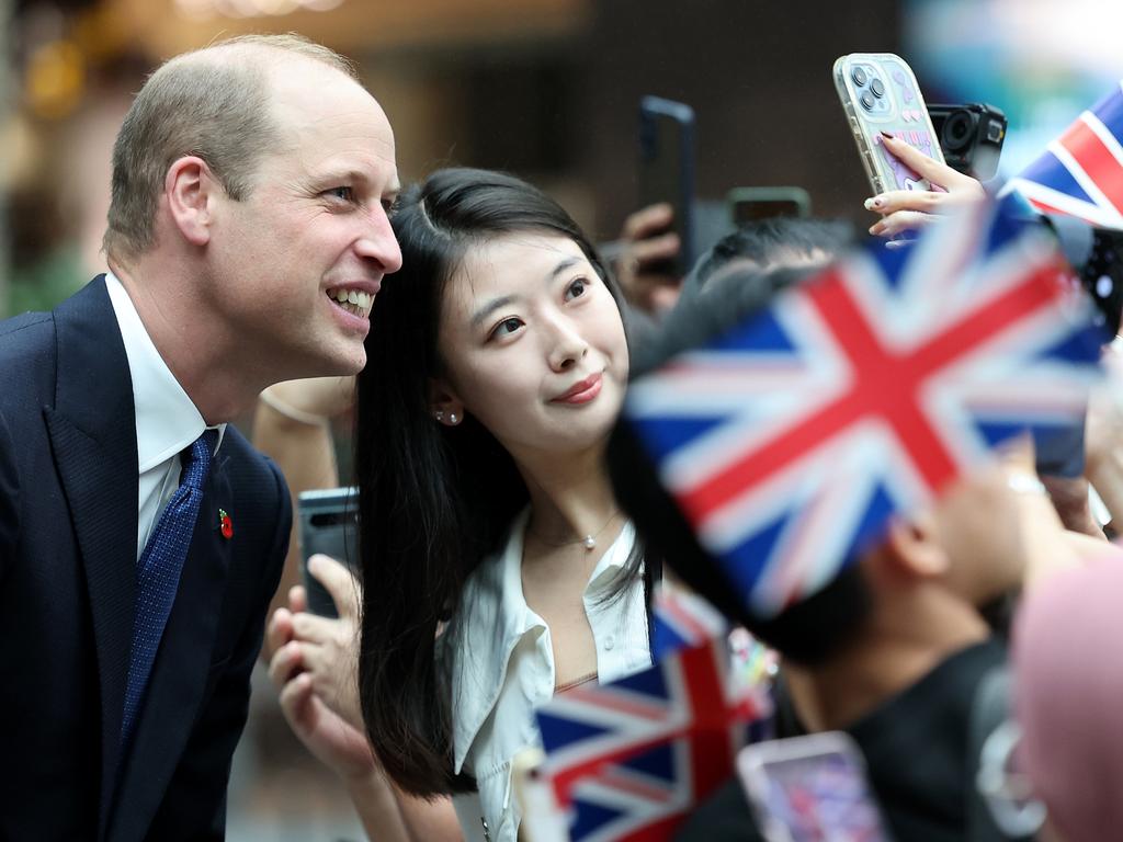 Prince William is visiting Singapore to attend the Earthshot Prize Awards. Picture: Getty Images