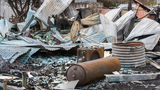 A fire-affected property in Rappville, where bushfires hit last week. Picture: AAP