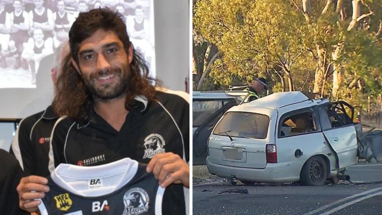 Footballer mourned after car splits in two