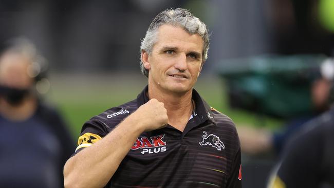 PENRITH, AUSTRALIA - FEBRUARY 26: Coach of the Panthers, Ivan Cleary looks on after the NRL Trial Match between the Penrith Panthers and the Parramatta Eels at BlueBet Stadium on February 26, 2022 in Penrith, Australia. (Photo by Mark Evans/Getty Images)