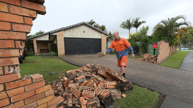 Mr Lino De Giusti pictured at his Nineteenth Ave, Elanora home after a stolen car smashed through his fence. Pic Mike Batterham