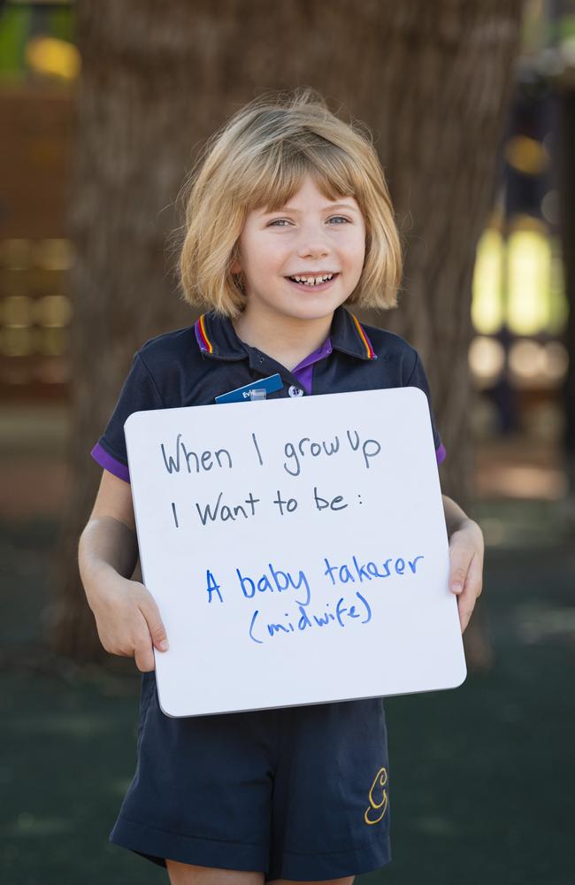 The Glennie School prep student Evie on the first day of school, Wednesday, January 29, 2025. Picture: Kevin Farmer