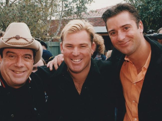 Molly Meldrum with Shane and Jason.