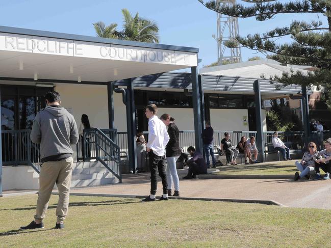 News - Redcliffe Magistrates Court. Due to social distancing rules defendents are required to wait around outside the court house until their matter is called.