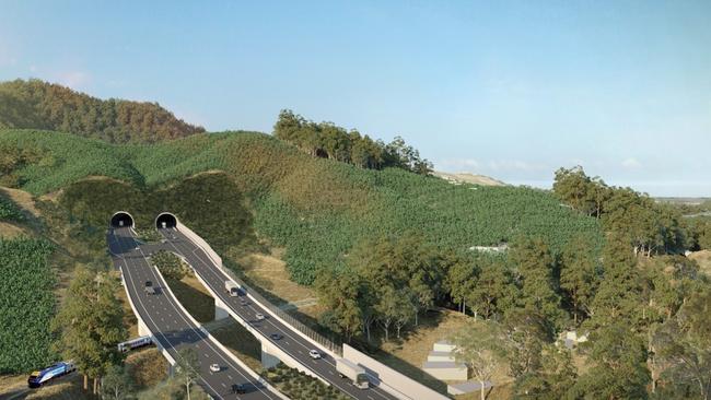 BYPASS: An artist's impression of the Coffs bypass, which is close to many heritage-sensitive Aboriginal sites.